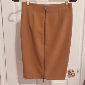 Zara full zip Pencil Skirt mustard Size Small